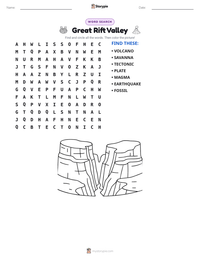 Great Rift Valley printable worksheet preview