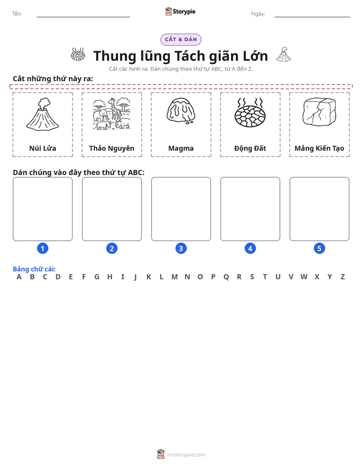 Cắt & Dán Chữ Cái