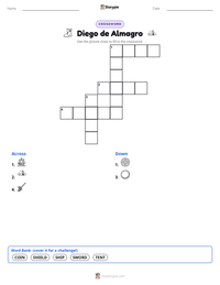 Diego de Almagro printable worksheet preview