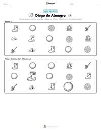 Diego de Almagro printable worksheet preview