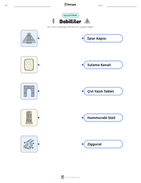 Babilliler yazdırılabilir çalışma sayfası önizlemesi