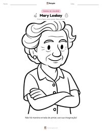 Prévia da folha de atividades imprimível Mary Leakey