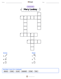 Mary Leakey printable worksheet preview