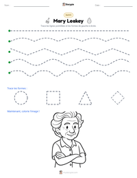Aperçu de la feuille de travail imprimable Mary Leakey