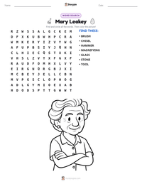 Mary Leakey printable worksheet preview