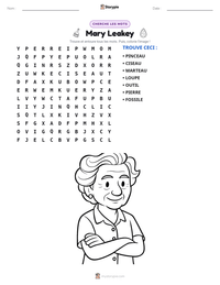 Aperçu de la feuille de travail imprimable Mary Leakey