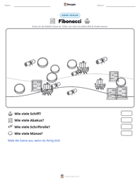 Fibonacci druckbare Arbeitsblatt Vorschau