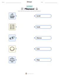 Fibonacci printable worksheet preview