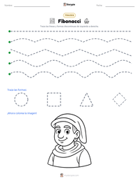 Vista previa de la hoja de trabajo imprimible de Fibonacci