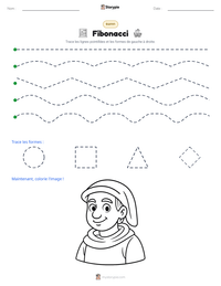 Aperçu de la feuille de travail imprimable Fibonacci