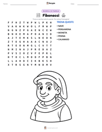 Anteprima della scheda stampabile di Fibonacci