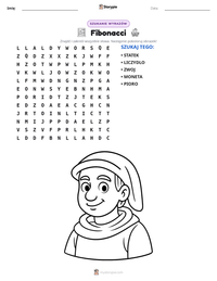 Podgląd drukowalnego arkusza ćwiczeń Fibonacci