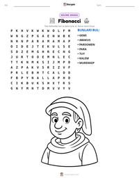 Fibonacci yazdırılabilir çalışma sayfası önizlemesi
