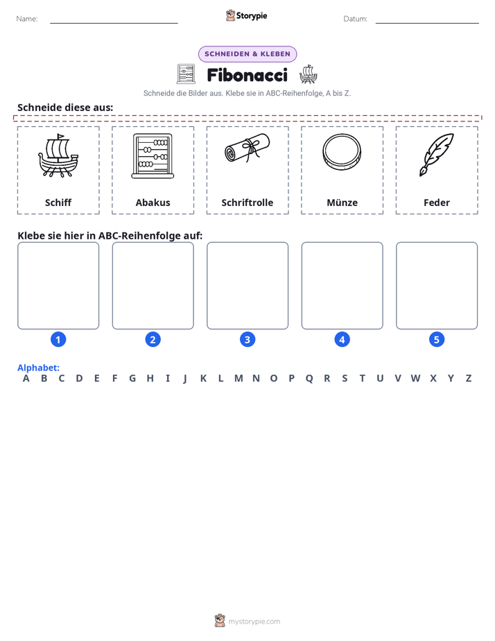 Schneiden & Einfügen Alphabet