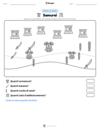 Anteprima della scheda stampabile di Samurai