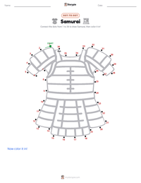 Samurai printable worksheet preview