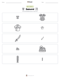 Samurai printable worksheet preview