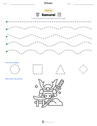Samurai printable worksheet preview