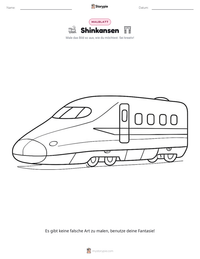 Shinkansen druckbare Arbeitsblatt Vorschau