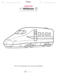 Shinkansen printable worksheet preview