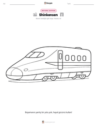 Shinkansen yazdırılabilir çalışma sayfası önizlemesi