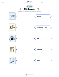 Shinkansen printable worksheet preview