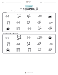 Shinkansen printable worksheet preview