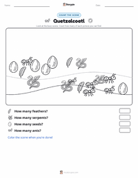 Quetzalcoatl printable worksheet preview