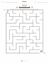 Quetzalcoatl - Aztekisch druckbare Arbeitsblatt Vorschau