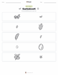 Quetzalcoatl printable worksheet preview