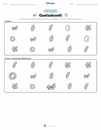Quetzalcoatl printable worksheet preview