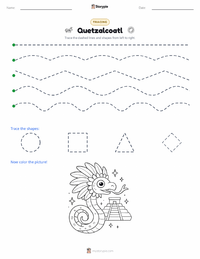 Quetzalcoatl printable worksheet preview