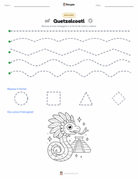 Anteprima della scheda stampabile di Quetzalcoatl - Azteco
