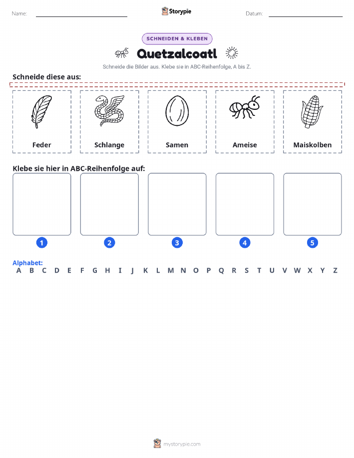 Schneiden & Einfügen Alphabet