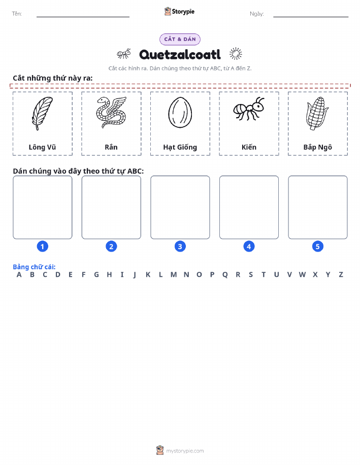Cắt & Dán Chữ Cái