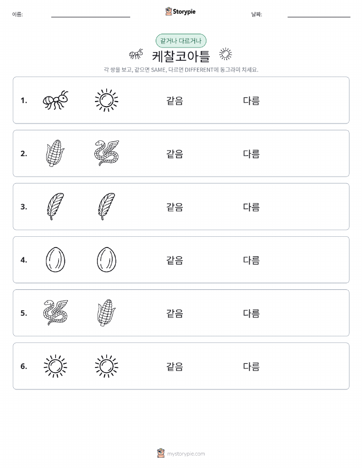 같은 것 또는 다른 것