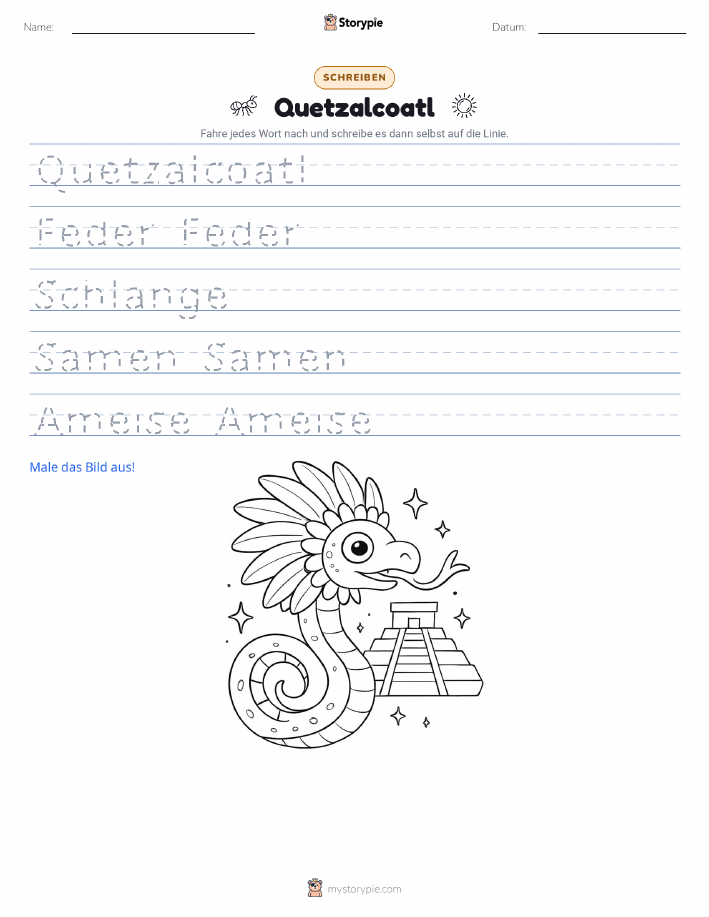 Schreibübung