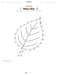 Place value printable worksheet preview