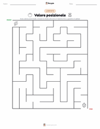 Anteprima della scheda stampabile di Valore Posizionale