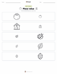 Place value printable worksheet preview