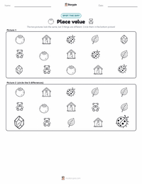 Place value printable worksheet preview