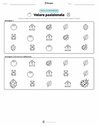 Anteprima della scheda stampabile di Valore Posizionale