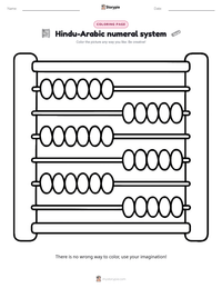 Hindu-Arabic numeral system printable worksheet preview