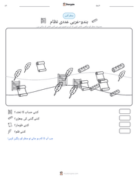 ہندو-عربی عددی نظام پرنٹ کرنے کے قابل ورکشیٹ کا پیش نظارہ