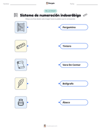 Vista previa de la hoja de trabajo imprimible de Sistema de numeración indoarábigo