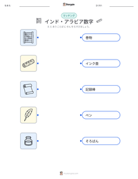 インド・アラビア数字 の印刷可能ワークシートプレビュー