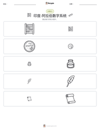 印度-阿拉伯数字系统 可打印工作表预览