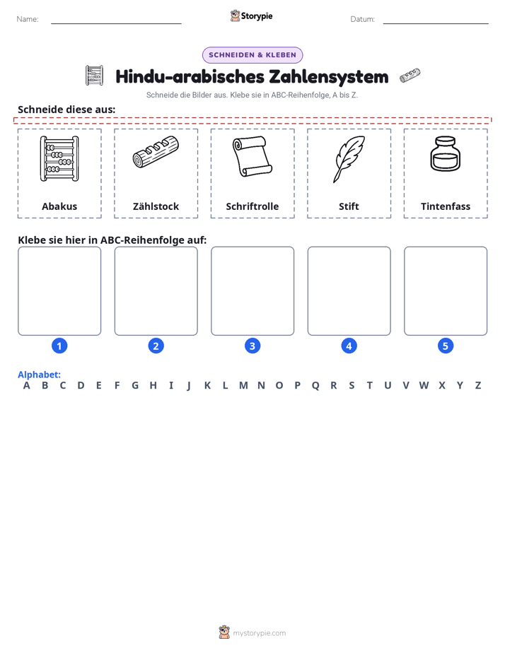 Schneiden & Einfügen Alphabet