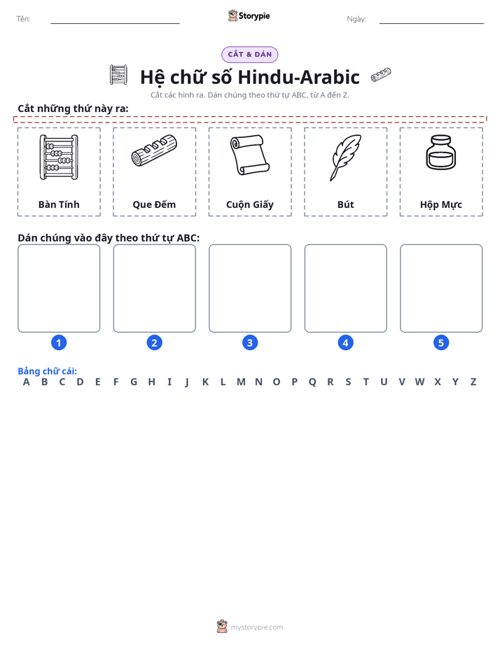 Cắt & Dán Chữ Cái