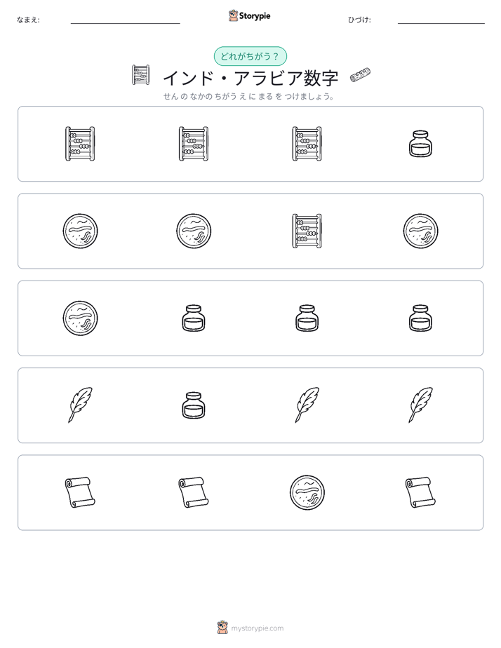 異なるものを見つけよう